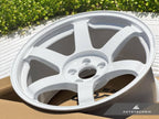 Kies-Motorsports AutoTecknic USA Volk Racing TE37 Saga SL 17x9.5 +45 5x100 Dash White - GR86 / BRZ / FRS (Set of 4)