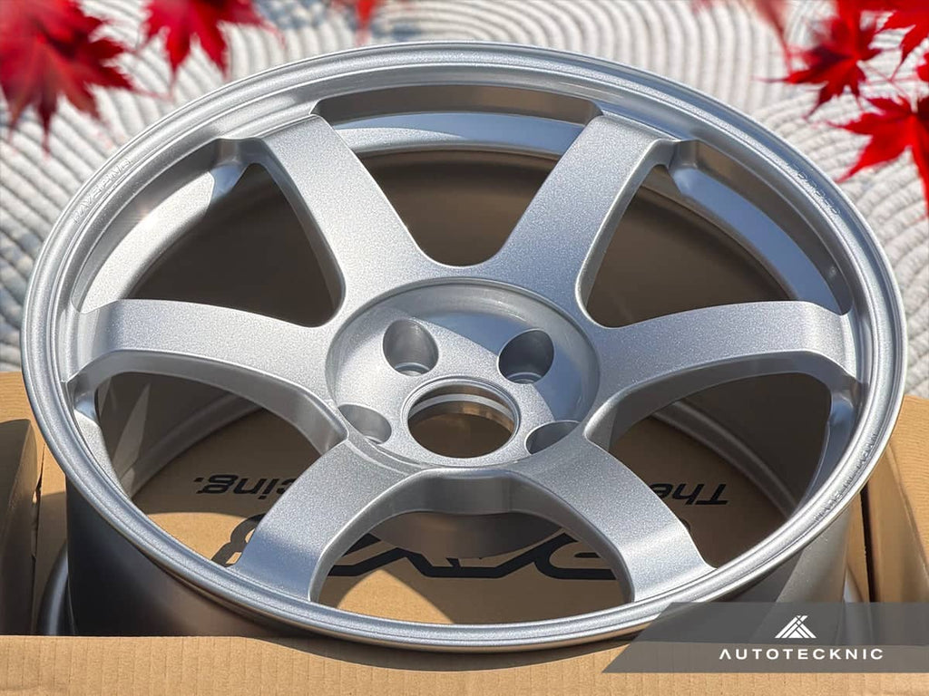 Kies-Motorsports AutoTecknic USA Volk Racing TE37 Saga SL 18x9.5 5x114.3 +22 Diamond Silver (Set of 4)