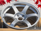 Kies-Motorsports AutoTecknic USA Volk Racing TE37 Saga SL 18x9.5 5x114.3 +22 Diamond Silver (Set of 4)