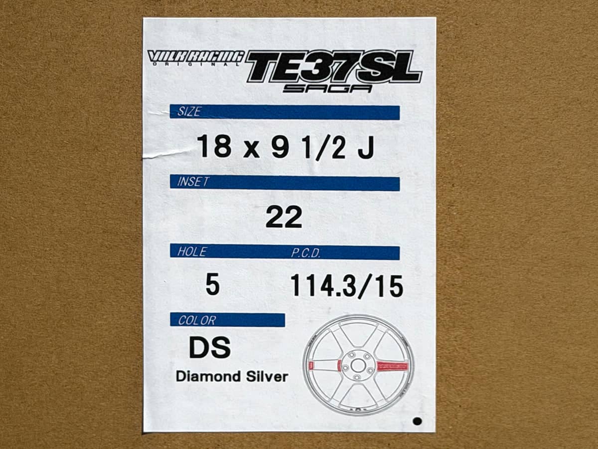 Kies-Motorsports AutoTecknic USA Volk Racing TE37 Saga SL 18x9.5 5x114.3 +22 Diamond Silver (Set of 4)