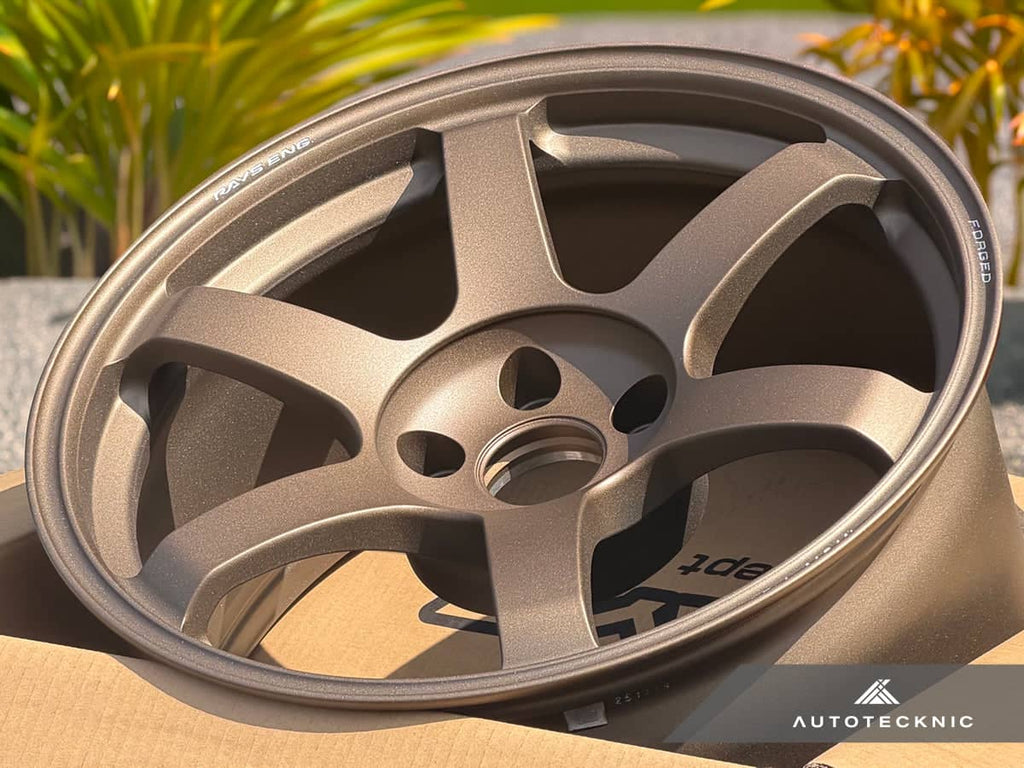 Kies-Motorsports AutoTecknic USA Volk Racing TE37 Saga SL 18x9.5 5x114.3 +22 Matte Gunbronze (Set of 4)