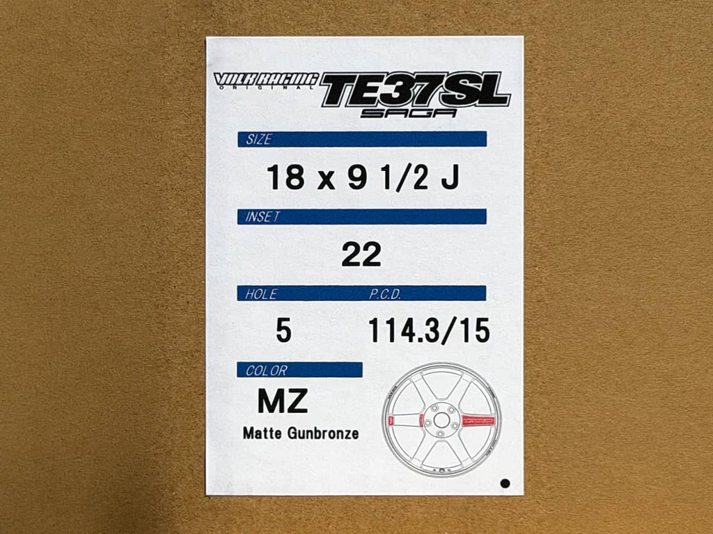 Kies-Motorsports AutoTecknic USA Volk Racing TE37 Saga SL 18x9.5 5x114.3 +22 Matte Gunbronze (Set of 4)