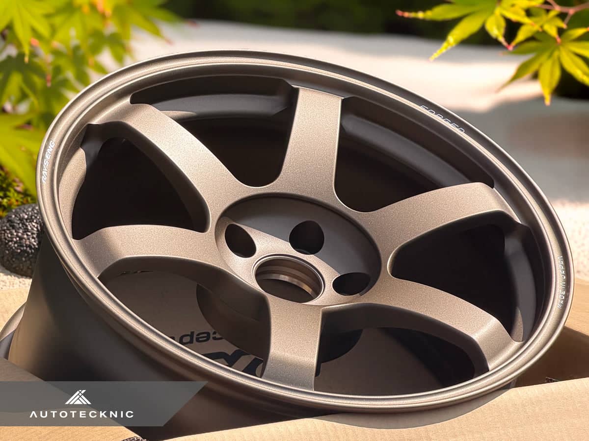 Kies-Motorsports AutoTecknic USA Volk Racing TE37 Saga SL 18x9.5 5x114.3 +22 Matte Gunbronze (Set of 4)