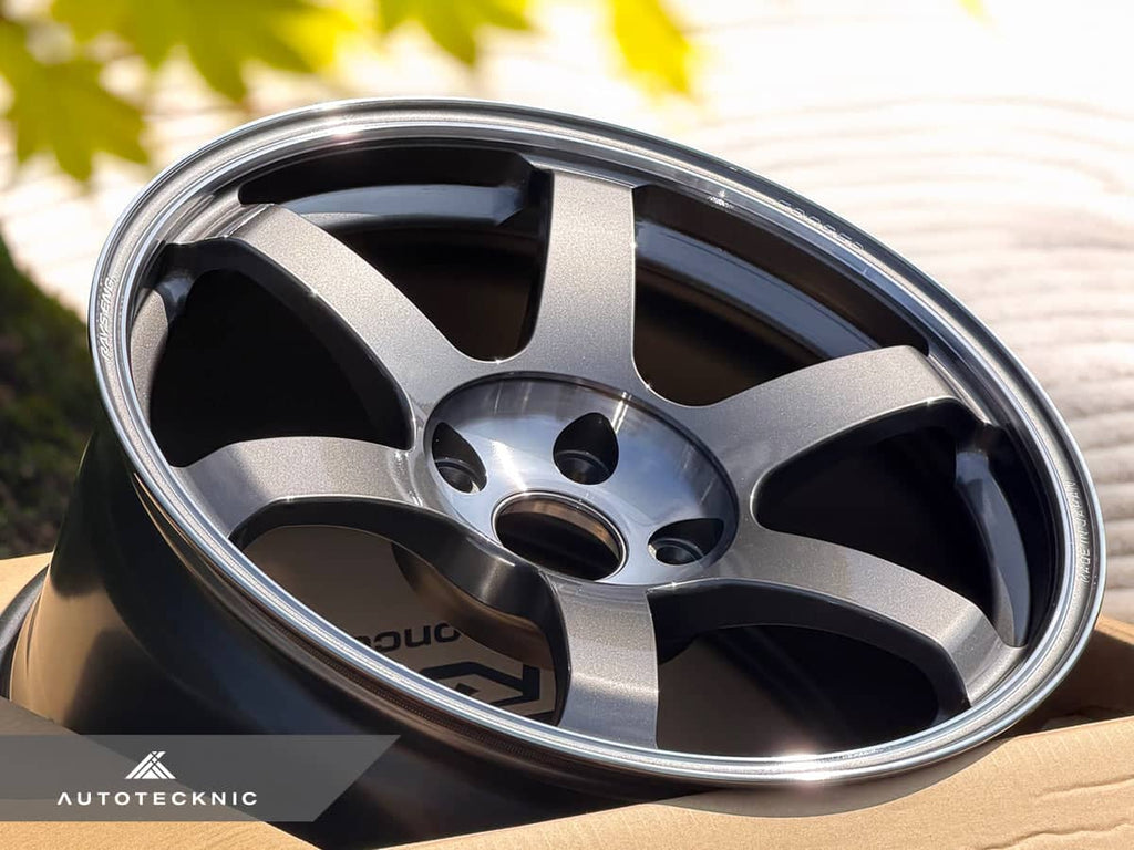 Kies-Motorsports AutoTecknic USA Volk Racing TE37 Saga SL 18x9.5 5x120 +38 Pressed Graphite (Set of 4)