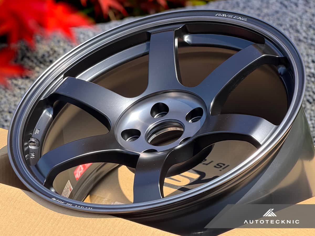 Kies-Motorsports AutoTecknic USA Volk Racing TE37 Saga SL M-Spec 18x9.5 +39 5x114.3 Pressed Black (Set of 4)