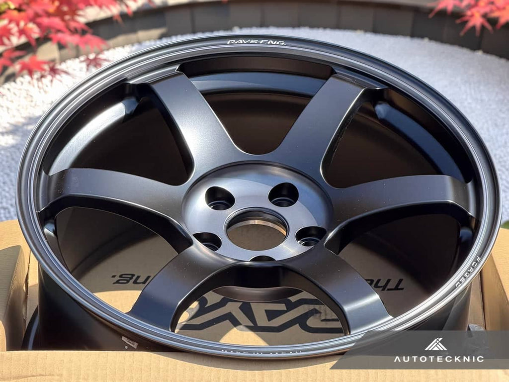 Kies-Motorsports AutoTecknic USA Volk Racing TE37 Saga SL M-Spec 18x9.5 +39 5x114.3 Pressed Black (Set of 4)