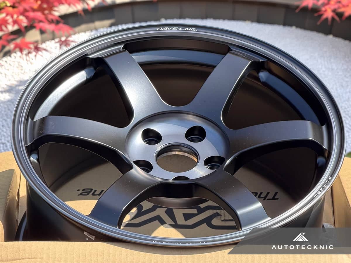 Kies-Motorsports AutoTecknic USA Volk Racing TE37 Saga SL M-Spec 18x9.5 +39 5x114.3 Pressed Black (Set of 4)