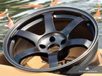 Kies-Motorsports AutoTecknic USA Volk Racing TE37 Saga SL M-Spec 18x9.5 5x114.3 +22 Pressed Black (Set of 4)