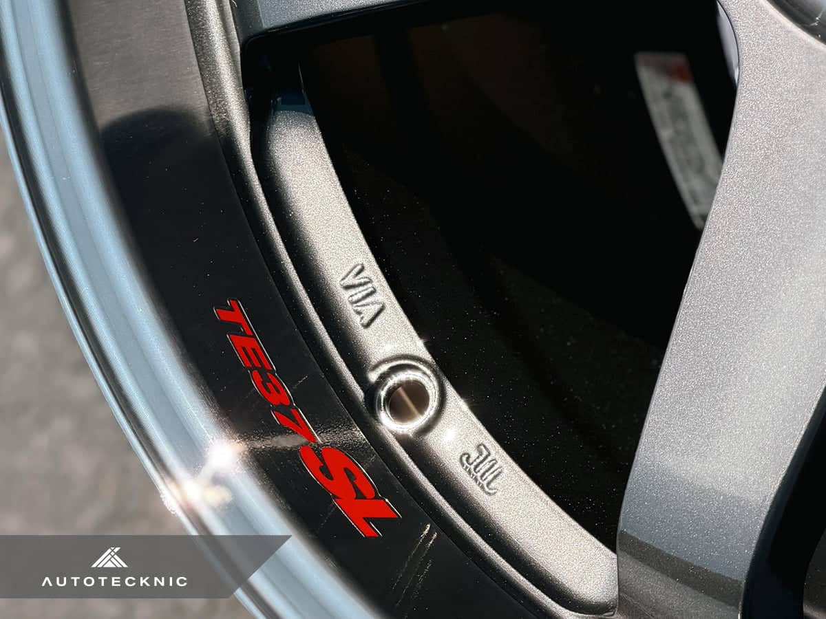 Kies-Motorsports AutoTecknic USA Volk Racing TE37SL 19x9.5 +22 / 19x10.5 +35 5x112 Pressed Graphite - A90 Supra / BMW G2x (Set of 4)