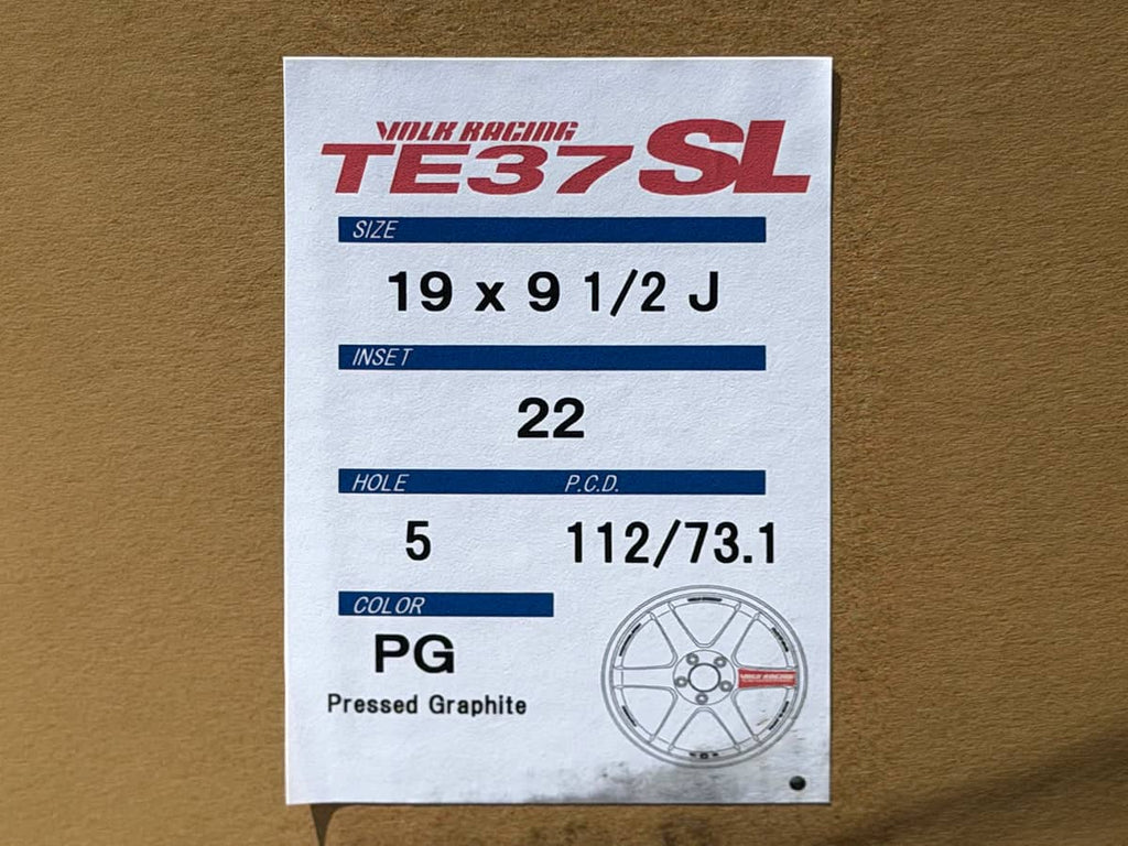 Kies-Motorsports AutoTecknic USA Volk Racing TE37SL 19x9.5 +22 / 19x10.5 +35 5x112 Pressed Graphite - A90 Supra / BMW G2x (Set of 4)