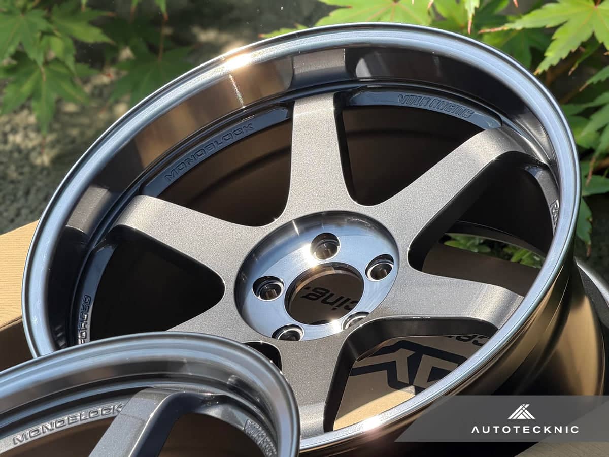 Kies-Motorsports AutoTecknic USA Volk Racing TE37SL 19x9.5 +22 / 19x10.5 +35 5x112 Pressed Graphite - A90 Supra / BMW G2x (Set of 4)