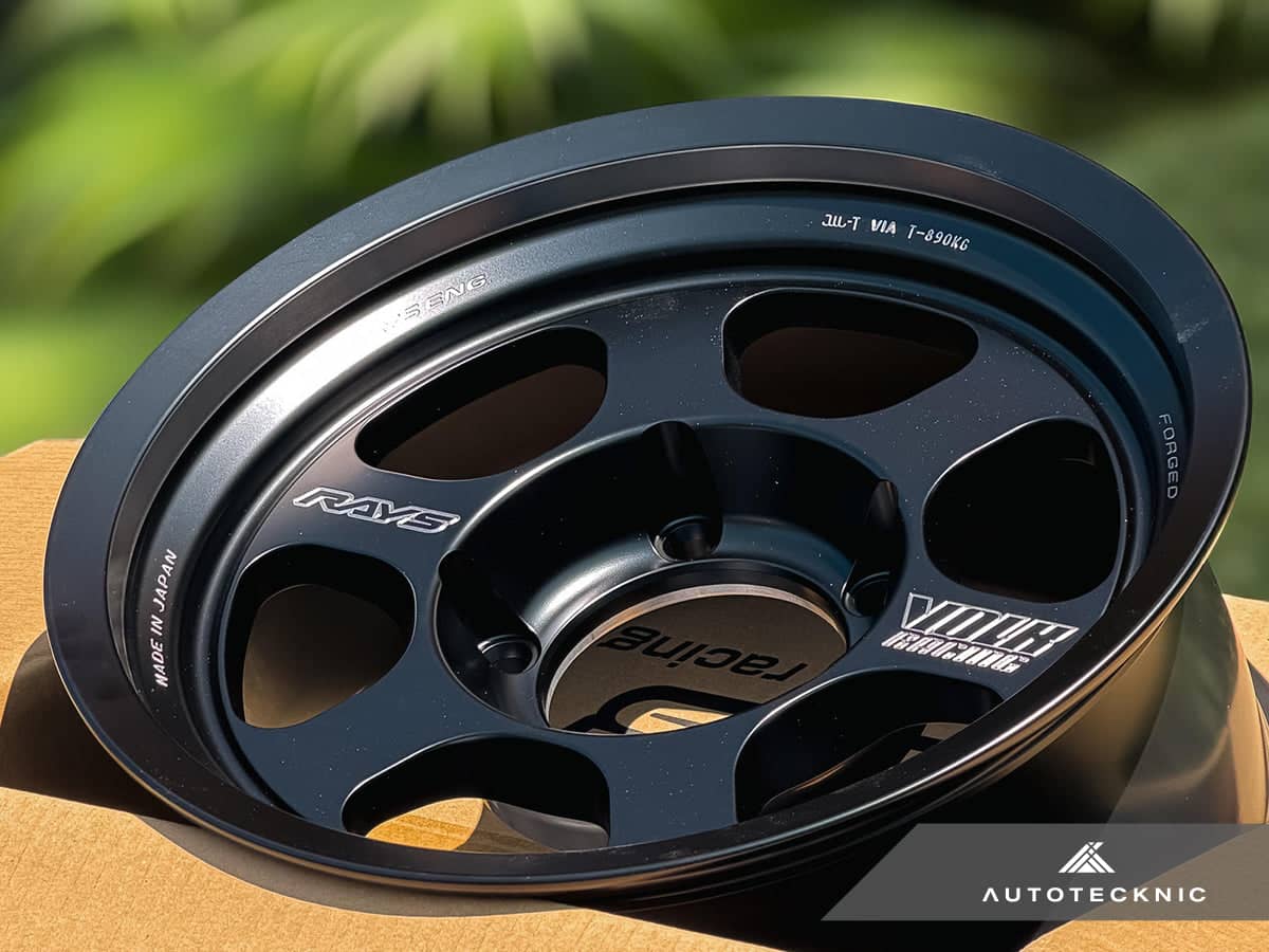 Kies-Motorsports AutoTecknic USA Volk Racing TE37XT Black Shadow LTD 16x8 +0 5x150 Matte Translucent Black - Land Cruiser / Tundra / LX570 (Set of 4)