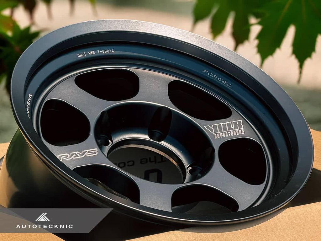 Kies-Motorsports AutoTecknic USA Volk Racing TE37XT Black Shadow LTD 16x8 +0 5x150 Matte Translucent Black - Land Cruiser / Tundra / LX570 (Set of 4)