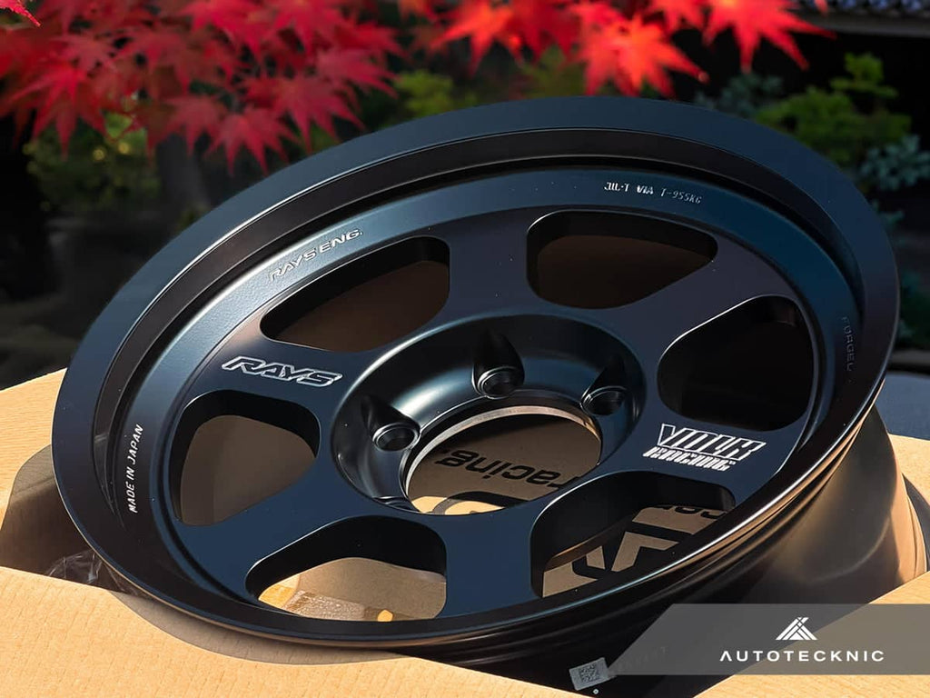 Kies-Motorsports AutoTecknic USA Volk Racing TE37XT Black Shadow LTD 17x8 +20 6x139.7 Matte Translucent Black - 6-Lug Toyota / Lexus Truck (Set of 4)