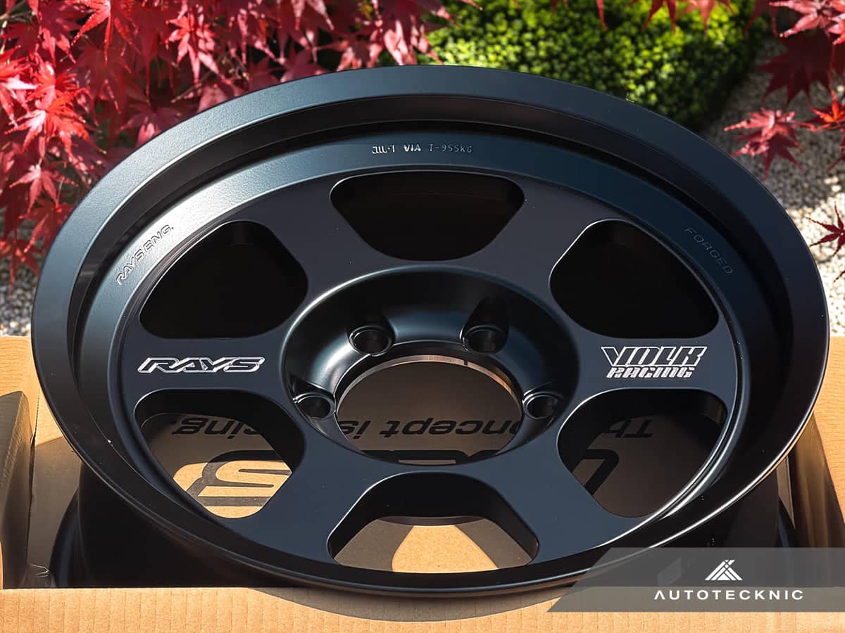 Kies-Motorsports AutoTecknic USA Volk Racing TE37XT Black Shadow LTD 17x8 +20 6x139.7 Matte Translucent Black - 6-Lug Toyota / Lexus Truck (Set of 4)