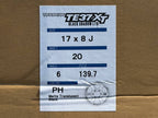 Kies-Motorsports AutoTecknic USA Volk Racing TE37XT Black Shadow LTD 17x8 +20 6x139.7 Matte Translucent Black - 6-Lug Toyota / Lexus Truck (Set of 4)