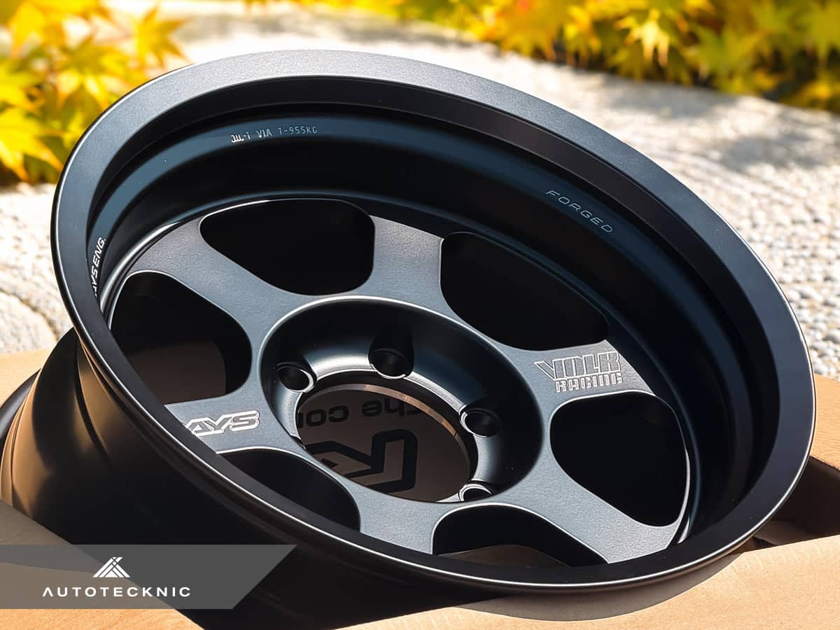 Kies-Motorsports AutoTecknic USA Volk Racing TE37XT Black Shadow LTD 17x8.5 -10 6x139.7 Matte Translucent Black - 6-Lug Toyota / Lexus Truck (Set of 4)