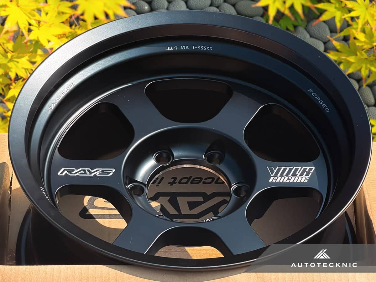 Kies-Motorsports AutoTecknic USA Volk Racing TE37XT Black Shadow LTD 17x8.5 -10 6x139.7 Matte Translucent Black - 6-Lug Toyota / Lexus Truck (Set of 4)