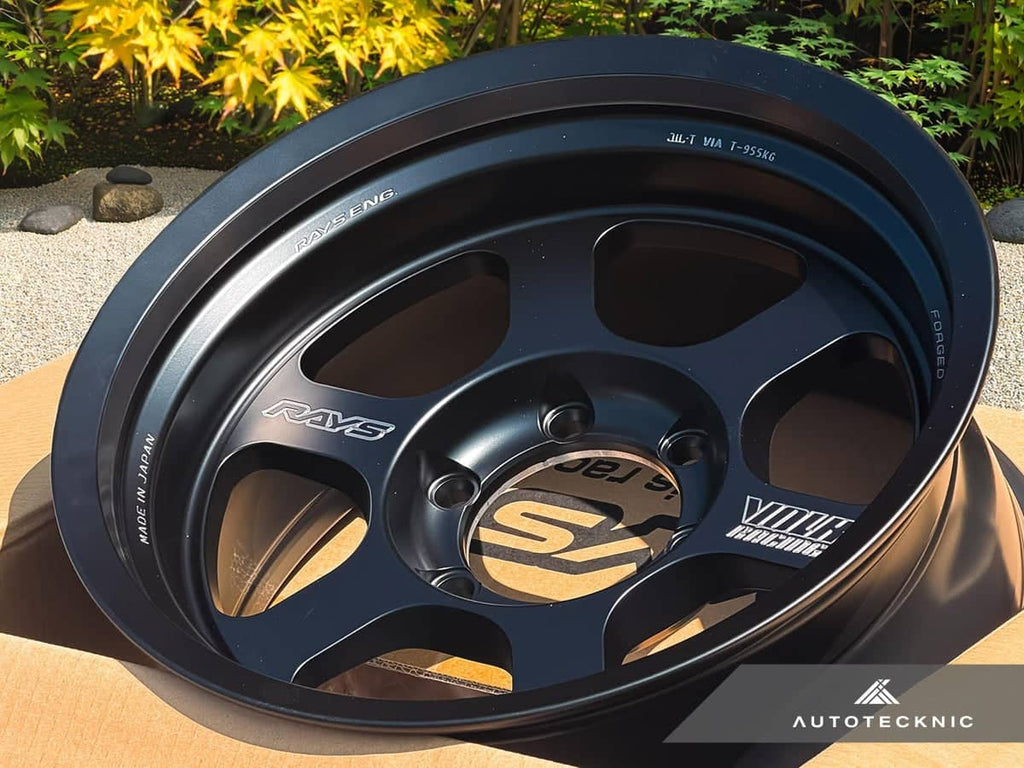 Kies-Motorsports AutoTecknic USA Volk Racing TE37XT Black Shadow LTD 17x8.5 -10 6x139.7 Matte Translucent Black - 6-Lug Toyota / Lexus Truck (Set of 4)