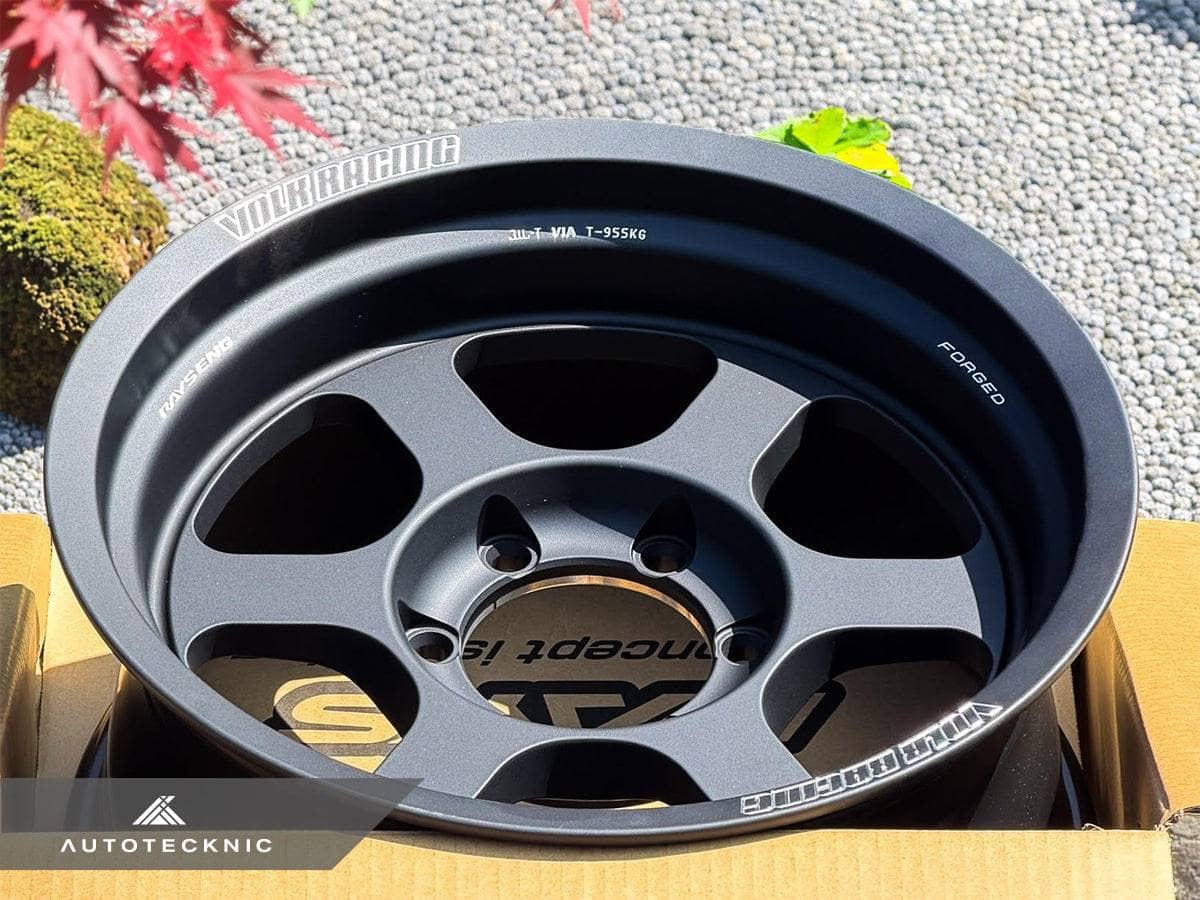 Kies-Motorsports AutoTecknic USA Volk Racing TE37XT M-Spec 17x8.5 -10 6x139.7 Blast Black - 6-Lug Truck / 4x4 (Set of 4)