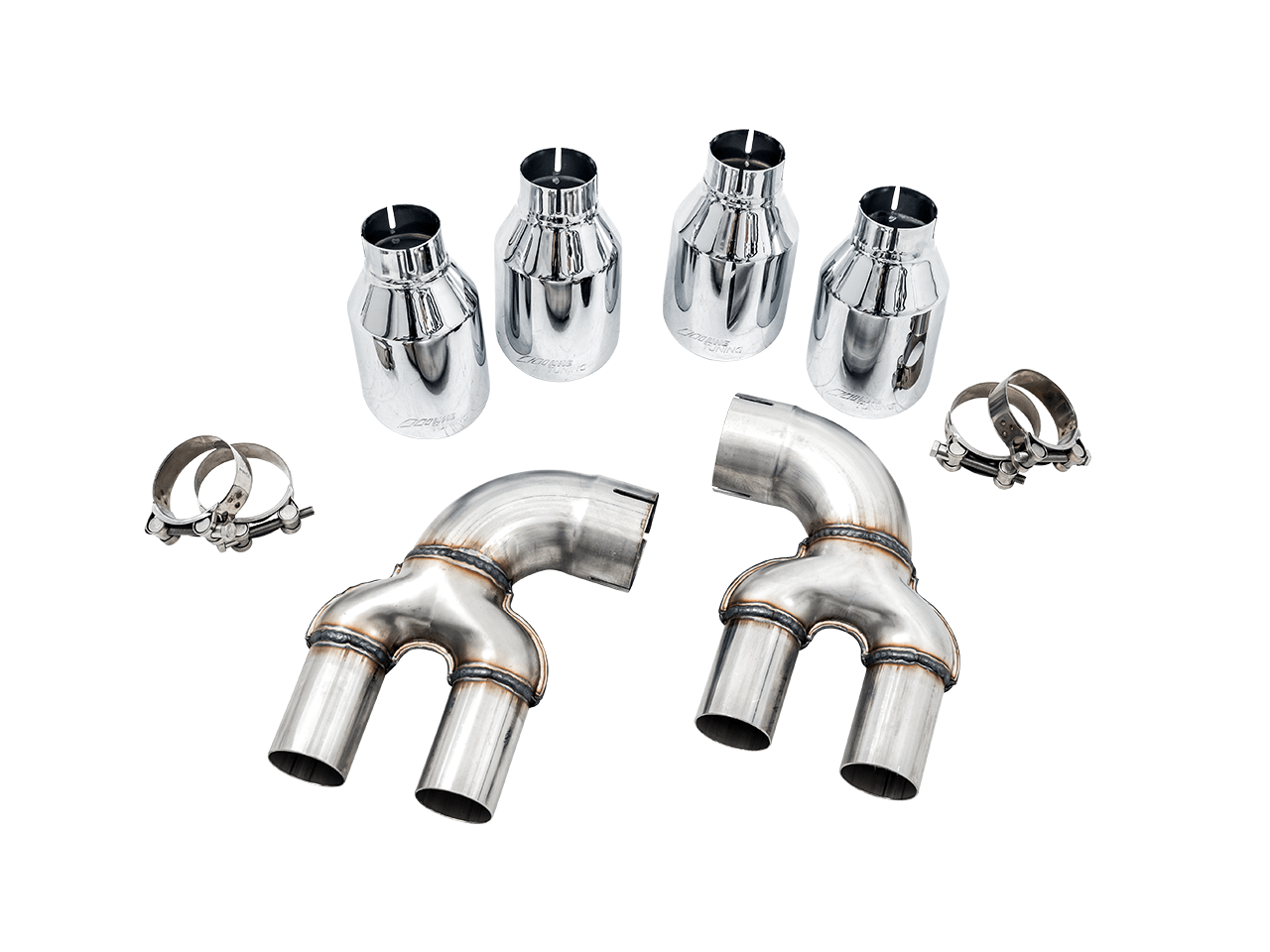 Kies-Motorsports AWE Tuning AWE Tuning 2019+ BMW M340i (G20) OE-Config-To-Quad Tip Conversion Kit - Chrome Silver Tip Main image