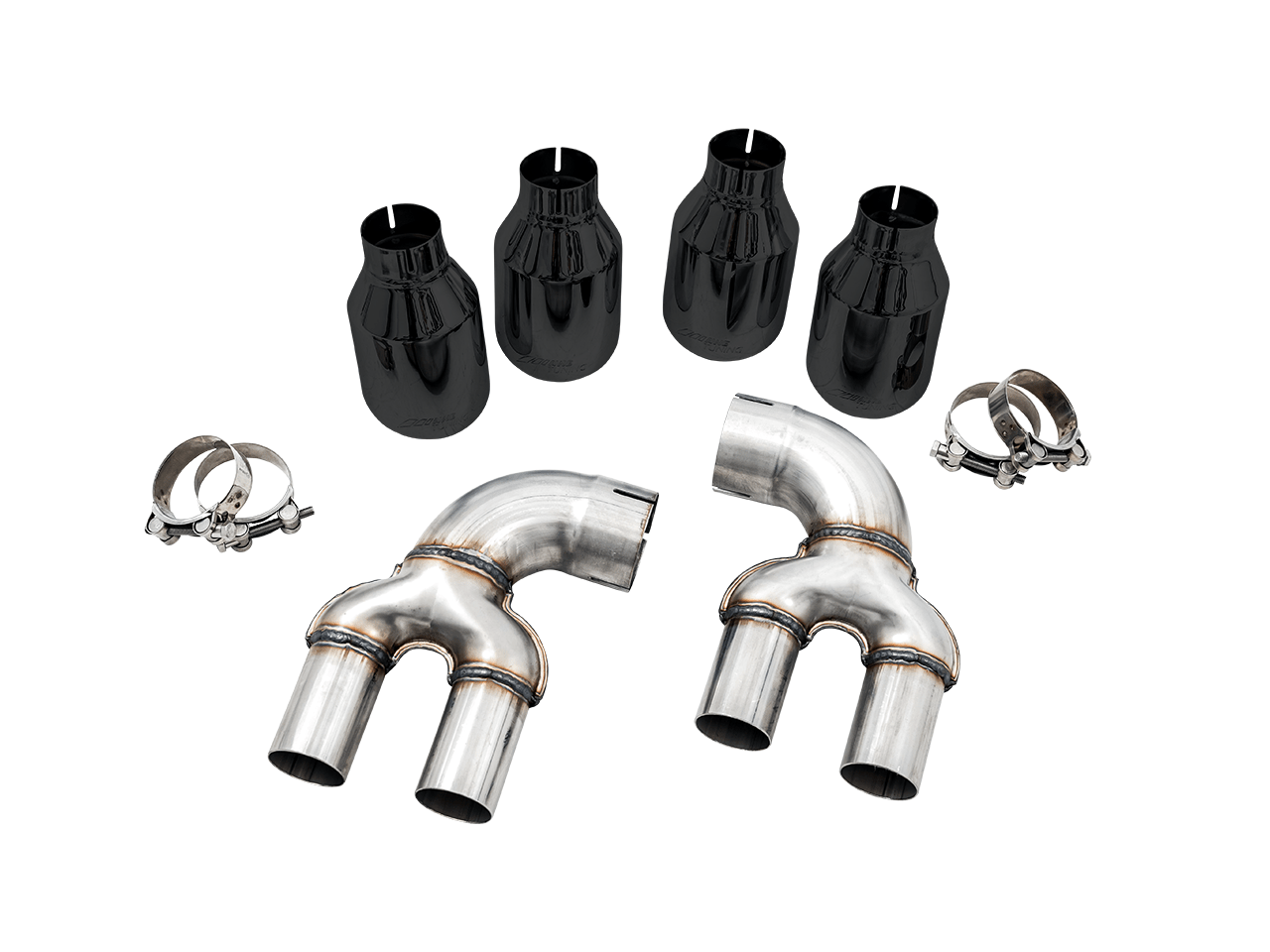 Kies-Motorsports AWE Tuning AWE Tuning 2019+ BMW M340i (G20) OE-Config-To-Quad Tip Conversion Kit - Diamond Black Tip Main image