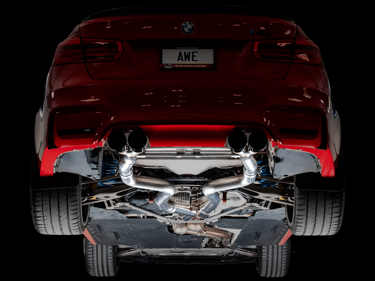 Kies-Motorsports AWE Tuning AWE Tuning BMW F8X M3/M4 Track Edition Catback Exhaust - Chrome Silver Tips