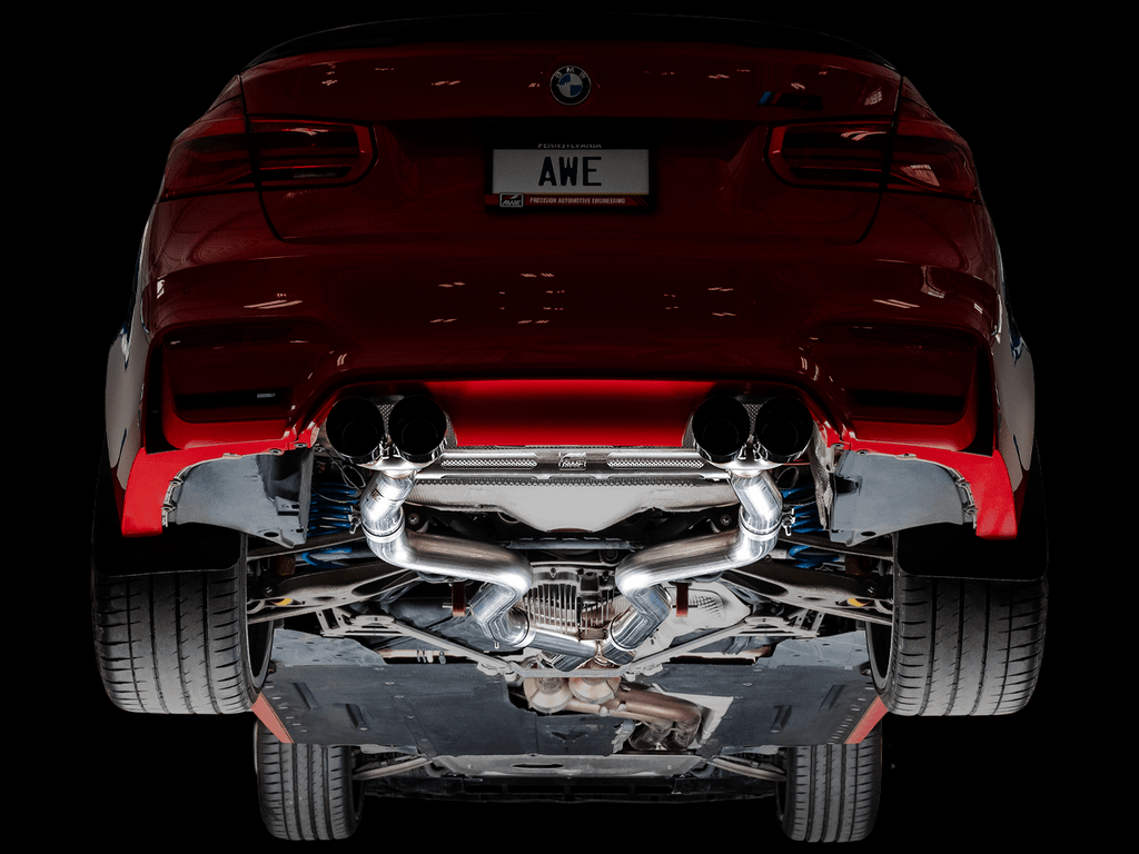 Kies-Motorsports AWE Tuning AWE Tuning BMW F8X M3/M4 Track Edition Catback Exhaust - Chrome Silver Tips