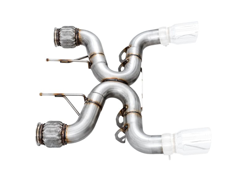 Kies Motorsports — AWE Performance Exhaust for McLaren 720S — OEM tip option, full system on white background
