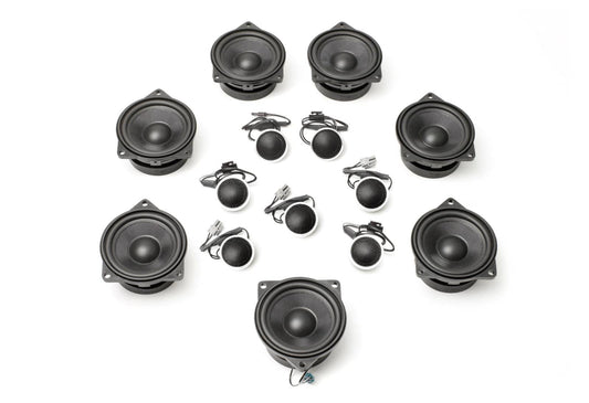 Kies-Motorsports Bavsound BACKORDERED – SHIPS FIRST WEEK OF JANUARY – ORDER NOW TO SECURE YOUR DISCOUNT - LIMITED FUTURE INVENTORY - Stage One BMW Speaker Upgrade for F01/F02 with Premium Top Hi-Fi