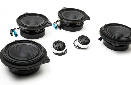 Kies-Motorsports Bavsound LLC Stage One BMW Speaker Upgrade for E84 X1 with Standard Hi-Fi/Premium Top Hifi