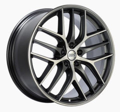 Kies-Motorsports BBS BBS CC-R 19x8 5x112 ET27 Satin Graphite Diamond Cut Polished Rim Protector Wheel -82mm PFS Required