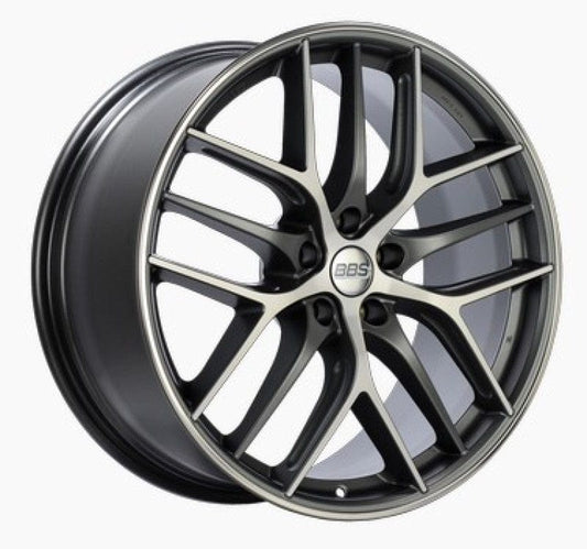 Kies-Motorsports BBS BBS CC-R 20x8.5 5x112 ET42 Satin Graphite Diamond Cut Polished Rim Protector Wheel -82mm PFS Req.