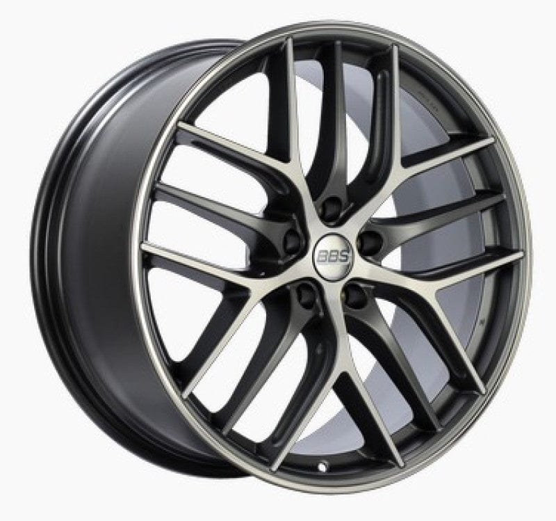 Kies-Motorsports BBS BBS CC-R 20x8 5x112 ET27 Satin Graphite Diamond Cut Polished Rim Protector Wheel -82mm PFS Required