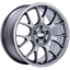 Kies-Motorsports BBS BBS CH-R 18x8.5 5x112 ET38 Satin Titanium Polished Rim Protector Wheel -82mm PFS/Clip Required