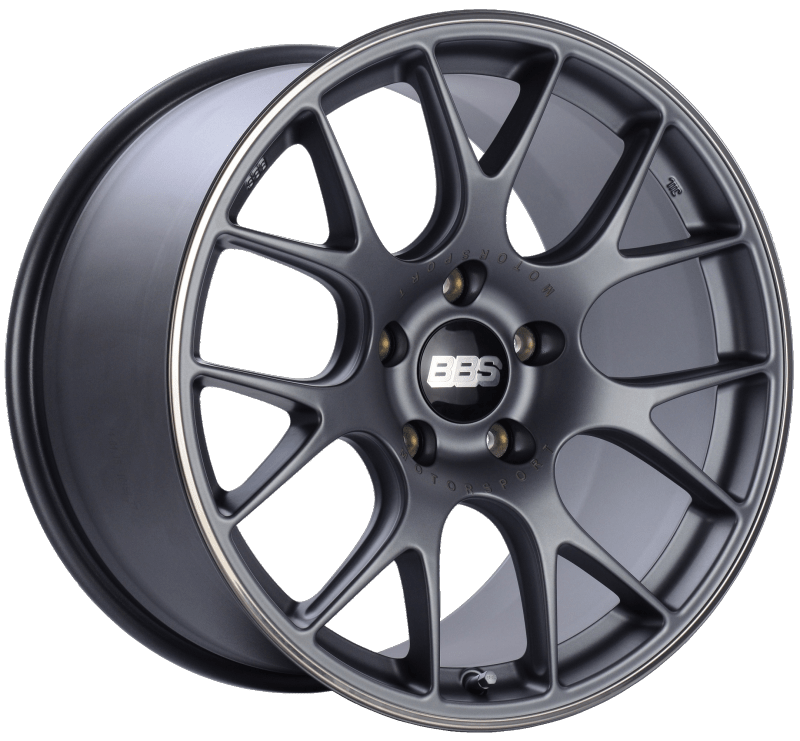 Kies-Motorsports BBS BBS CH-R 19x10 5x130 ET38 CB71.6 Satin Titanium Polished Rim Protector Wheel Main image