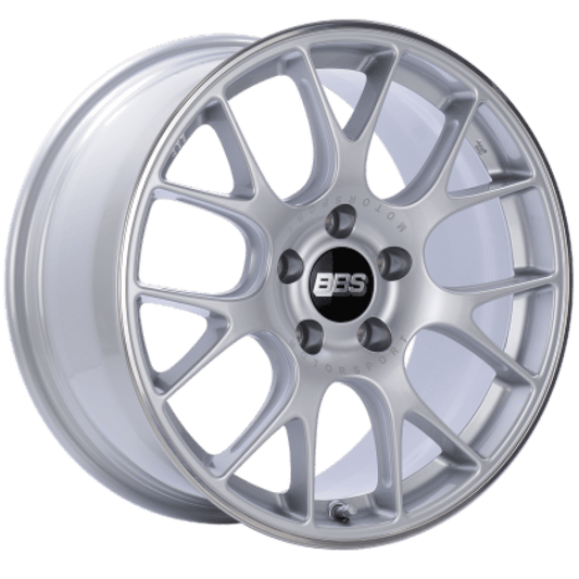 Kies-Motorsports BBS BBS CH-R 19x12 5x130 ET45 CB71.6 Brilliant Silver Polished Rim Protector Wheel w/Motorsport Etching