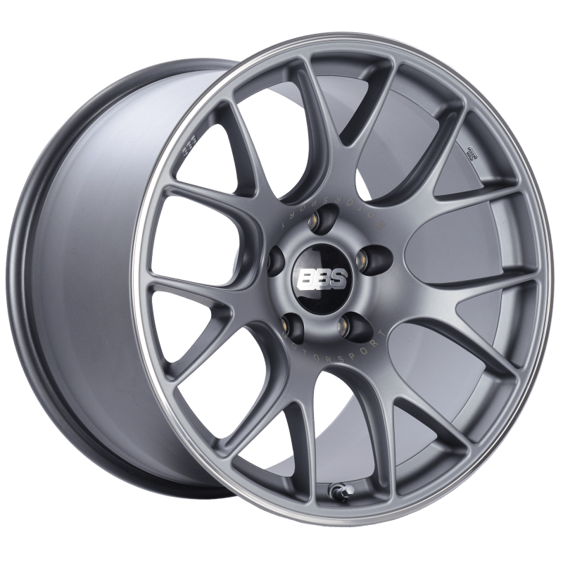 Kies-Motorsports BBS BBS CH-R 19x12 5x130 ET45 CB71.6 Satin Titanium Polished Rim Protector Wheel Main image