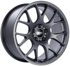 Kies-Motorsports BBS BBS CH-R 19x9.5 5x112 ET35 Satin Titanium Polished Rim Protector Wheel -82mm PFS/Clip Required