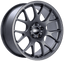 Kies-Motorsports BBS BBS CH-R 19x9.5 5x120 ET35 Satin Titanium Polished Rim Protector Wheel -82mm PFS/Clip Required