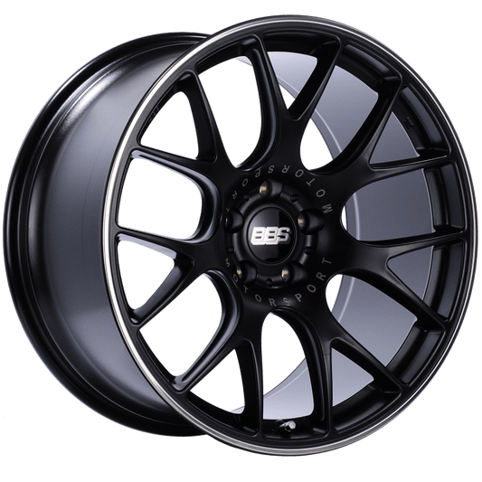 Kies-Motorsports BBS BBS CH-R 20x10.5 5x112 ET25 Satin Black Polished Rim Protector Wheel -82mm PFS/Clip Required