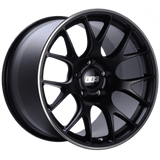 Kies-Motorsports BBS BBS CH-R 20x8.5 5x112 ET40 Satin Black Polished Rim Protector Wheel -82mm PFS/Clip Required