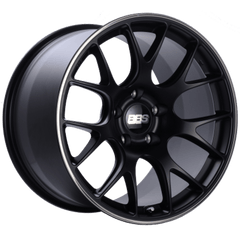 Kies-Motorsports BBS BBS CH-R 20x8.5 5x112 ET40 Satin Black Polished Rim Protector Wheel -82mm PFS/Clip Required