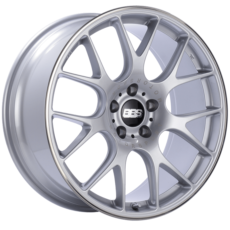 Kies-Motorsports BBS BBS CH-R 20x9 5x112 ET25 Brilliant Silver Polished Rim Protector Wheel -82mm PFS/Clip Required