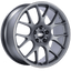 Kies-Motorsports BBS BBS CH-R 20x9 5x112 ET25 Satin Titanium Polished Rim Protector Wheel -82mm PFS/Clip Required