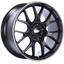 Kies-Motorsports BBS BBS CH-R 20x9 5x115 ET24 Satin Black Polished Rim Protector Wheel -82mm PFS/Clip Required