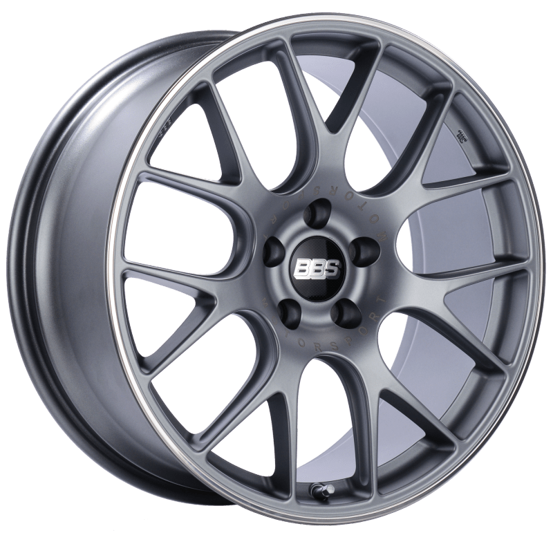 Kies-Motorsports BBS BBS CH-R 20x9 5x120 ET29 Satin Titanium Polished Rim Protector Wheel -82mm PFS/Clip Required Main image