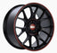 Kies-Motorsports BBS BBS CH-R Nurburgring Edition 19x8.5 5x120 ET32 Satin Black/Red Lip Wheel - 82mm PFS/Clip Req.