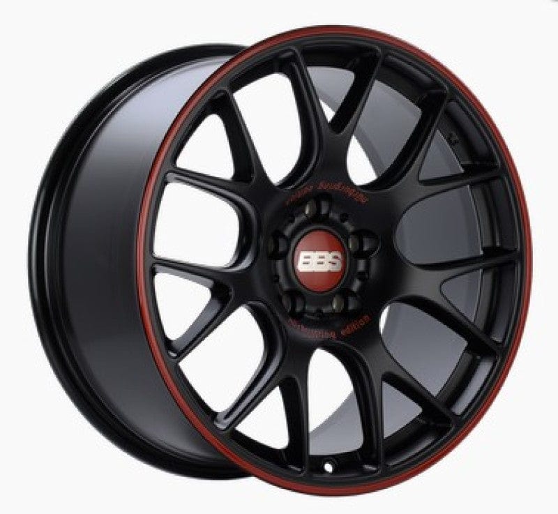 Kies-Motorsports BBS BBS CH-R Nurburgring Edition 19x9.5 5x112 ET45 Satin Black/Red Lip Wheel - 82mm PFS/Clip Req. Main image