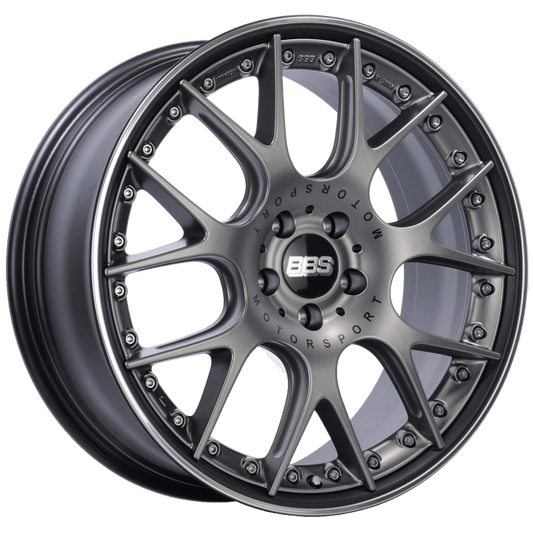Kies-Motorsports BBS BBS CH-RII 20x8.5 5x120 ET32 Satin Platinum Center Black Lip SS Rim Prot Wheel -82mm PFS/Clip Req